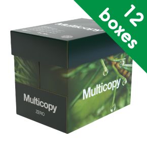 Multicopy Zero 80GSM A4 Copier Paper - 12 Boxes