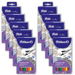 Pelikan Fineliners - 10 Packs of 10 Pens
