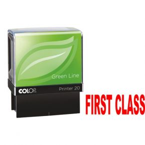 Colop Printer 1ST CLASS Green Line Red