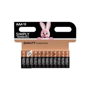 Duracell Simply AAA Batteries PK12
