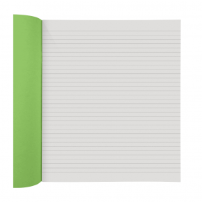 A4 Exercise Book - B028 - Left side blank, right side 8mm lines